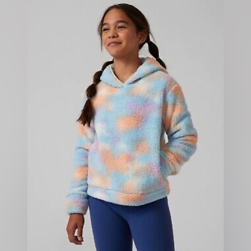 Athleta Girl So Snug Printed Sherpa Hoodie NWT